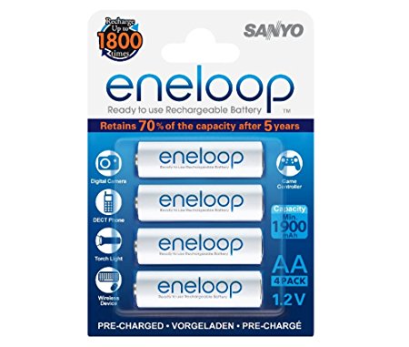 Sanyo 1900mAh AA Eneloop Mignon Battery (Pack of 4)