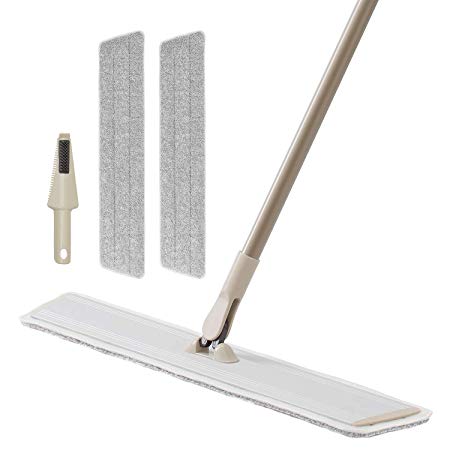 Eyliden Microfiber Mop Hardwood Floor Cleaning with 2 Free Microfiber Cloth Refills and 1 Dirt Removal Scrubber