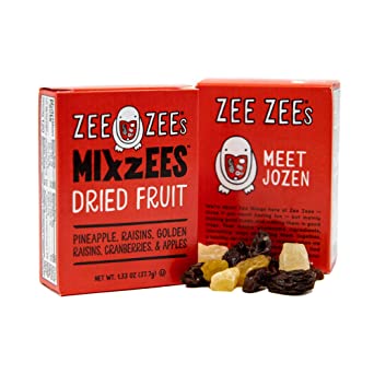 Zee Zees Mixzees Dried Fruit- Pineapple, Raisins, Golden Raisins, Cranberries, Apples, 1.33 oz, 36 pack