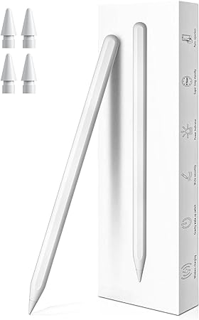 iPad Pencil 2nd Generation with Magnetic Fast Charging, Tilt Sensitivity, Same as Apple Pencil 2nd Gen, Stylus Pen Work for iPad Pro 11 in 1/2/3/4, iPad Pro 12.9 in 3/4/5/6, iPad Air 4/5,iPad Mini 6