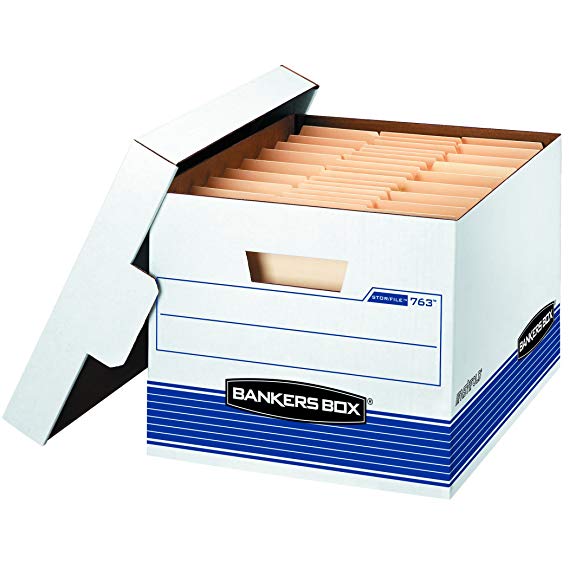 Bankers Box STOR/File Medium-Duty Storage Boxes, FastFold, Lift-Off Lid, Letter/Legal, Value Pack of 30 (0076316)
