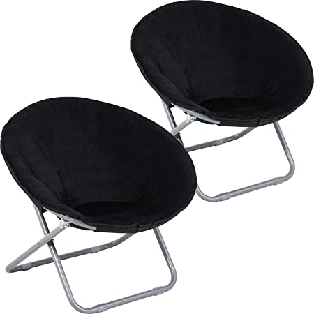 Moon Chair Set of 2 Chairs for Bedroom Saucer Chair Bedroom Chair Foldable Chair for Home Furniture