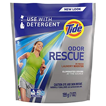 Tide Odor Rescue with Febreze Odor Defense Laundry Pacs In-Wash Detergent Booster, 9 Count, 7 Oz