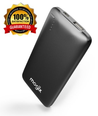 Portable Charger 5000mAh - Thin External Chargers W/Battery Packs NEW Ultra Fast USB Power Bank Delivery System Charging Any iphone, Galaxy S3 S4 S5 S6, etc. [Black]
