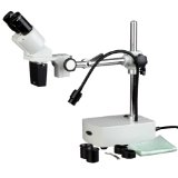 AmScope SE400-Z Professional Binocular Stereo Microscope WF10x and WF20x Eyepieces 10X and 20X Magnification 1X Objective LED Lighting Boom-Arm Stand 110V-120V