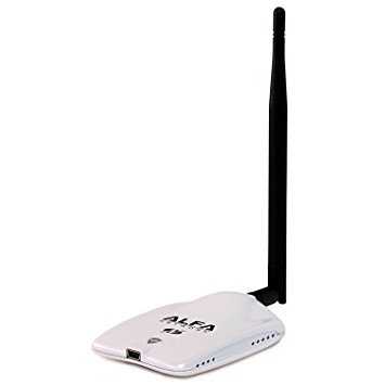 Alfa AWUS036NHR - High-Gain 2000mw 2W 802.11 B/G/N Wireless USB Network Adaptor - Wireless-N 802.11n Wi-Fi - 150Mbps - 2.4 GHz - 5dBi Antenna - Long Range - Realtek Chipset - Strongest on the Market - NEWEST VERSION