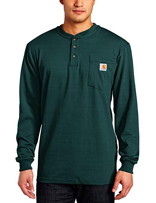 Carhartt Men's Workwear Pocket Long-Sleeve Henley Shirt