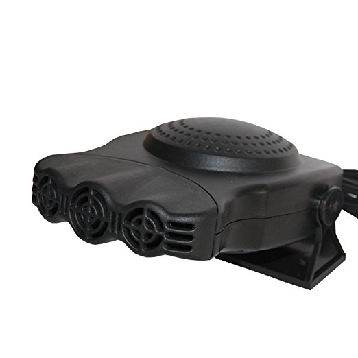 FeelGlad 12V portable Ceramic car Heater Fan and defroster (black)
