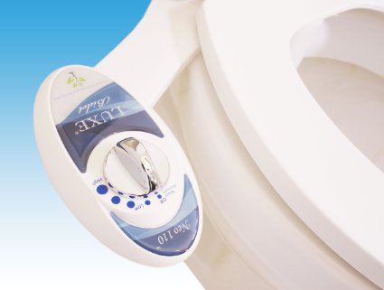 Luxe Bidet Neo 110 Elite Series Fresh Water Non-Electric Mechanical Bidet Toilet Seat Attachment with  Strong Faucet Valves and Metal Hoses