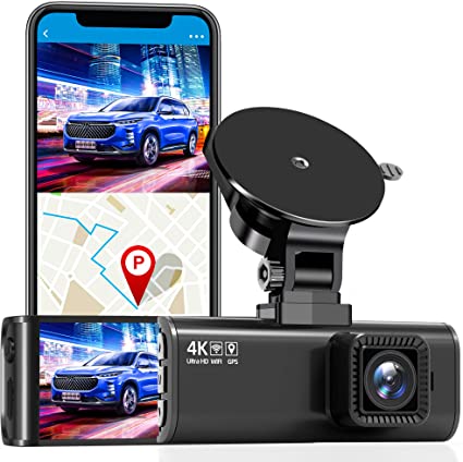 REDTIGER Dash Cam 4K Car Camera Front UHD 2160P,with Wi-Fi GPS,3.16" LCD Screen, Dash Camera for Cars with Sony Night Vision,170° Wide Angle Dashboard Cam Recorder,WDR,Capacitor,Parking Monitor