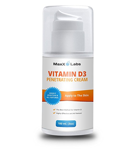 Best Vitamin D3 Cream - Full 10,000 IU Per Pump Dose - All Natural, Effective and Safe Topical Vitamin D3 Lotion - Absorbs Quickly Outperforming Vitamin D3 5000 Iu Softgels And Vitamin D3 Liquid - Scent-Free Hypoallergenic Lotion is Gentle on the Skin, Odorless, Nonirritating - 3 Oz Pump Bottle