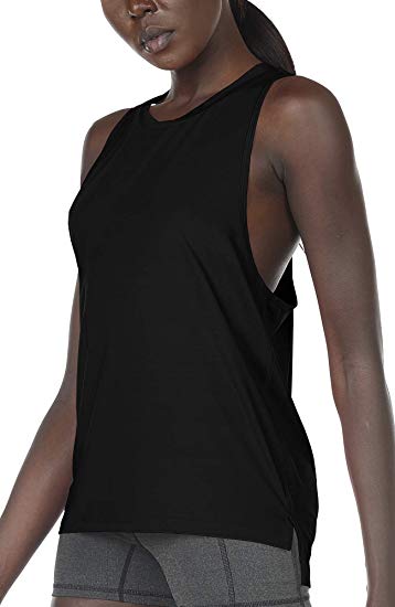 icyzone Workout Tank Tops for Women - Running Exercise Muscle Tank Sports Gym Yoga Tops Athletic Shirts