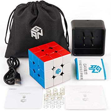 D-FantiX Gan 356i Smart Cube Gans 356 I 3x3 Speed Cube Stickerless Gan I Bluetooth Magnetic Cube Online Real-time Battle Intelligent Timing Tracking Movements with Cube Station App