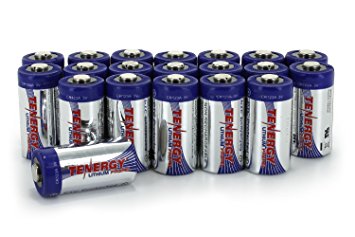 20 pcs Tenergy Propel CR123A Lithium Batteries with PTC Protected