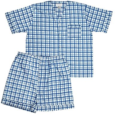 Comfort Zone Men's Woven Pajama V-Neck Sleepwear Short Sleeve Shorts and Top Set, Sizes S/4XL