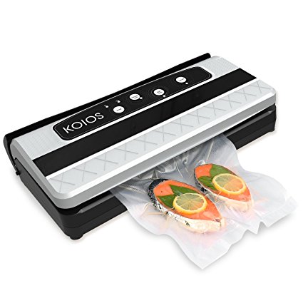 Koios Vacuum Sealer TVS-2150, Automatic Vacuum Sealing System for foods storage, 3MM Sealer Width, Dry & Moist Food Mode, Within Cutter, 1o Sealer Bags for Free