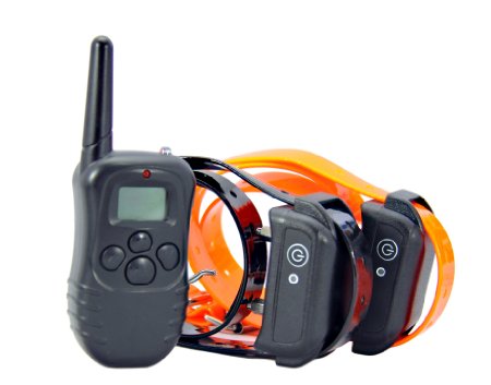E-collar, Remote Dog Trainer For 2 Dogs With Beep Vibration Electronic Shock, Rechargeable And Waterproof, 330 yd Electronic Dog Training Collars