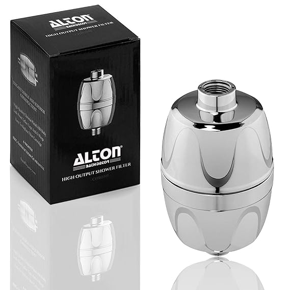 ALTON SHR20940 ABS, Filter for Hard Water - Reduces Hair Fall, Protects Skin & Prevents Limescale - with Hard Water Protection, Removes Chlorine and Harmful Substances (Chrome)