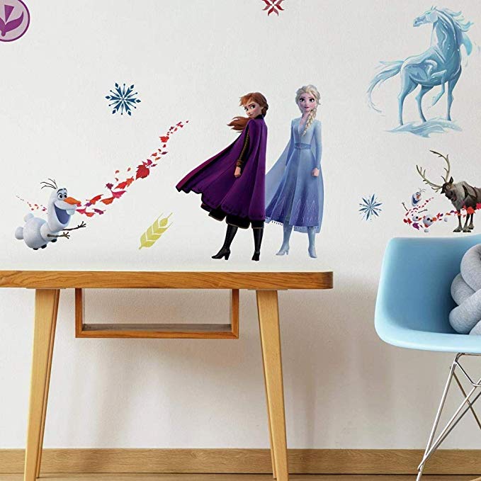 RoomMates Disney Frozen 2 Character Peel and Stick Wall Decals | 21 Wall Stickers | Elsa, Anna, Olaf, Kristoff & Sven