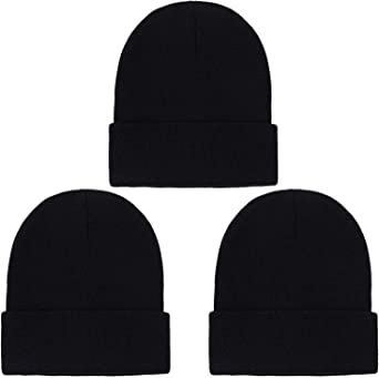 Cooraby Kid's Winter Beanies Knitted Warm Cold Weather Beanie Hats Boys Girls Caps