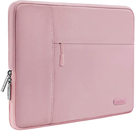 MOSISO Laptop Sleeve Compatible with MacBook Air 13 inch A2337 M1 A2179 A1932, 13 inch MacBook Pro A2338 M1 A2289 A2251 A2159 A1989 A1706 A1708, Polyester Multifunctional Carrying Case Bag, Pink