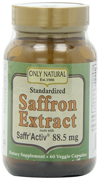 Only Natural Saffron Extract -- 88mg - 60 Vegetable Capsules