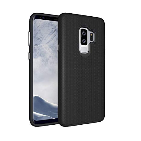 Galaxy S9 Case,Galaxy S9 Plus Case,Blngo Dual Guard Protective Shock-Absorbing Scratch-Resistant Rugged Drop Protection Cover for Samsung Galaxy S9&Galaxy S9 Plus (Black-S9 Plus(6.2 Inch）)