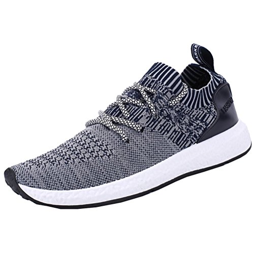 ROMENSI Men's Knit Lightweight Running Shoes Soft Sole Casual Athletic Tennis Walking Sneakers US6.5-12
