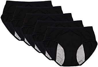 Funcy Women Menstrual Period Protective Panties Leakproof Brief Postpartum Bleeding Underwear(Pack of 3-5)