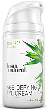 InstaNatural Age-Defying Eye Cream - Advanced Skin Firming and Hydrating Formula - With Matrixyl Synthe 6, Argireline and Bisabolol - Multitasking Ingredient Blend - 0.5 oz.