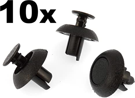 10x Engine Cover Clips- Plastic Trim Fasteners for Motor Shields & Panels (90467-07211, 9046707211)