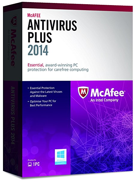 Mcafee Antivirus Plus 2014 - Subscription Package - 1 Pc - Standard - 1 Year - Pc - Retail - English