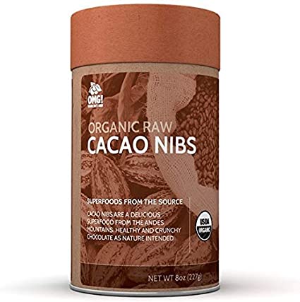 OMG! Superfoods Organic Cacao Nibs - 100% Pure, USDA Certified Organic Cacao Nibs (2 count / 8oz)