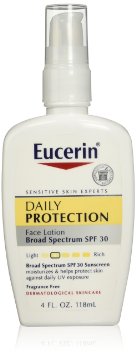 Eucerin Daily Protection Moisturizing Face Lotion, SPF 30, 4 Fluid Ounce