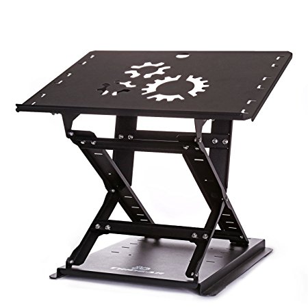 TriGear Premier 81 Adjustable Height & Angle Options Laptop Desk Stand w/ Over 100LBS Capacity - Black