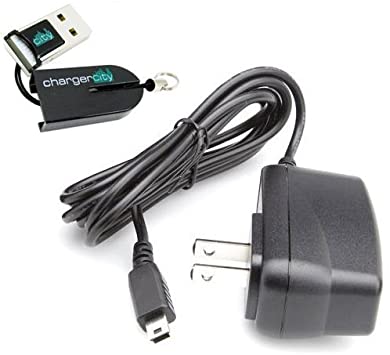 AC Adapter Wall Charger w/Extended 6' FT Power Cable by ChargerCity for Garmin Nuvi Drive DriveSmart 50 51 51LMT 55 55LM 57 57LM 57LMT 60 61 61LMT 62 65 65LM 66 66LMT 67 67LM GPS