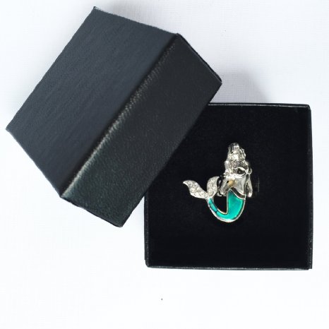 Mermaid Mood Ring in Black Gift Box by Ocea Creations