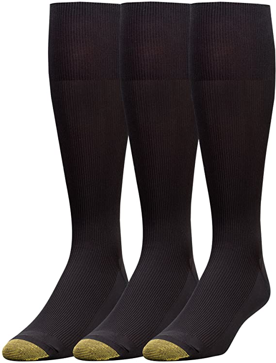 Gold Toe Men's 3-Pack Metropolitan Over-the-Calf Dress Socks