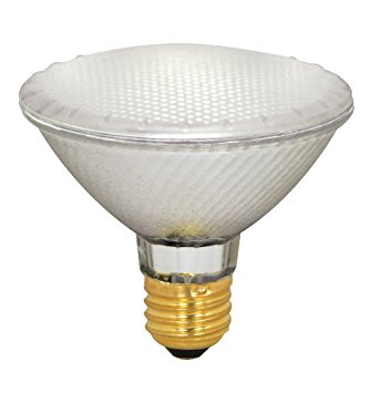 Satco S4131 39 Watt (50 Watt) 500 Lumens PAR30 Short Neck Halogen Flood 42 Degrees Frosted Light Bulb, Dimmable