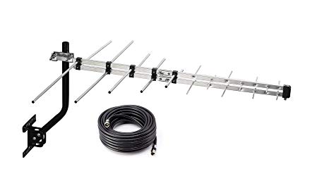 pingbingding Digital HD Yagi Antenna Long Range for Clear Reception, 4K 1080P with 40FT RG6 Coax Cable & Mounting Pole