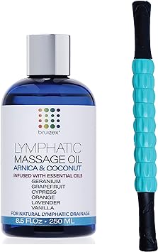 Lymphatic Drainage KIT: Lymphatic Massage Oil with Post Liposuction Massager