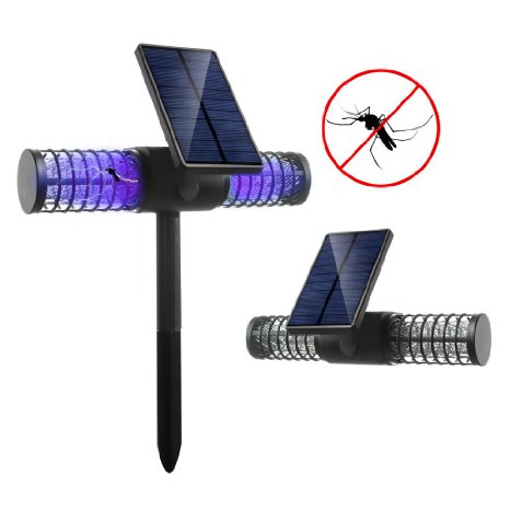 Dolucky Solar Bug Zapper 4 LED Light insect & Mosquito killer Lamp With Micro USB Charge Port