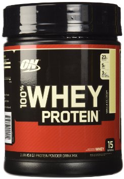 Optimum Nutrition 100% Whey Protein, Vanilla Ice Cream, 16 Ounce