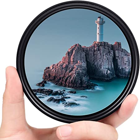 58mm ND Filter Slim Variable ND Neutral Density Filter Adjustable ND Fader ND2-ND400 Lens Filter for Canon Nikon Sony Pentax Olympus Fuji DSLR Camera