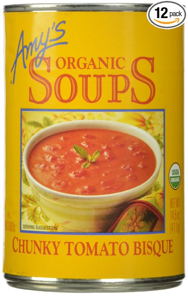 Amy's Organic Soups, Chunky Tomato Bisque, 14.5 Ounce (Pack of 12)