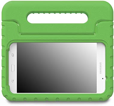 MoKo Samsung Galaxy Tab A 7.0 Case - Kids Shock Proof Convertible Handle Light Weight Super Protective Stand Cover for Samsung Tab A 7.0 Inch Tablet 2016 Release(SM-T280 / SM-T285 Version ONLY), GREEN