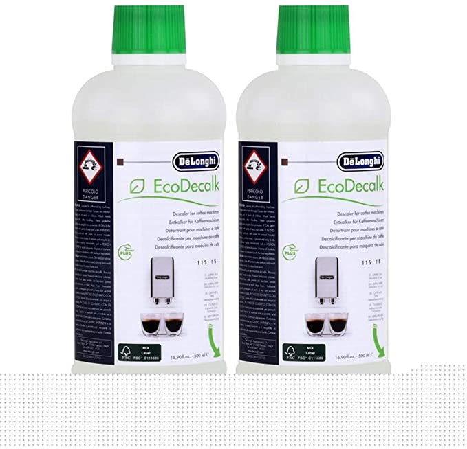 DeLonghi EcoDecalk DLSC500 Descaler 500ml - 5513296041 (2 Packs of 500ml)