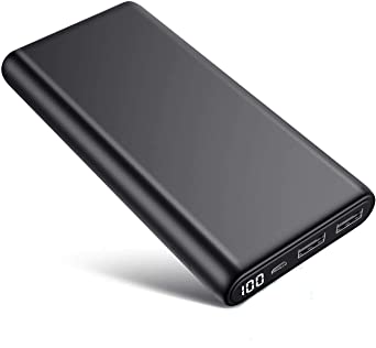 Portable Charger 30800mAh LCD Digital Display Power Bank Huge Capacity External Battery Pack 2 Output Port Cell Phone Charger for iPhone, Samsung Galaxy, Android Phone,Tablet & etc