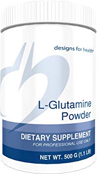 Designs for Health - L-Glutamine Powder - 3000mg, Amino Acid Gut   Anabolic Muscle Growth Support, 500 Grams