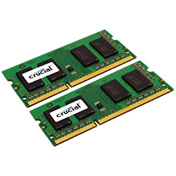 Crucial 8GB Kit (4GBx2) DDR3 1066 MT/s (PC3-8500) CL7 SODIMM 204-Pin Notebook Memory Modules CT2CP51264BC1067